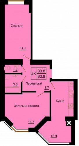 2-кімнатна 63.9 м² в ЖК Софія Клубний від 24 000 грн/м², с. Софіївська Борщагівка