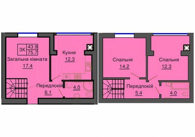 Двухуровневая 75.7 м² в ЖК София Клубный от 24 000 грн/м², с. Софиевская Борщаговка