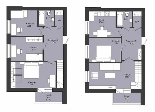 Двухуровневая 115 м² в ЖК Сонячний край от 13 950 грн/м², с. Зымна Вода