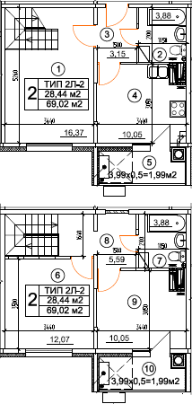 Двухуровневая 69.02 м² в ЖК Квартал Тарасовский от 16 029 грн/м², с. Тарасовка