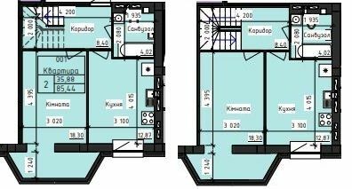 Дворівнева 85.44 м² в ЖК Парус від 17 100 грн/м², м. Чорноморск