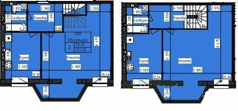 Двухуровневая 121.2 м² в ЖК Парус от 17 100 грн/м², г. Черноморск