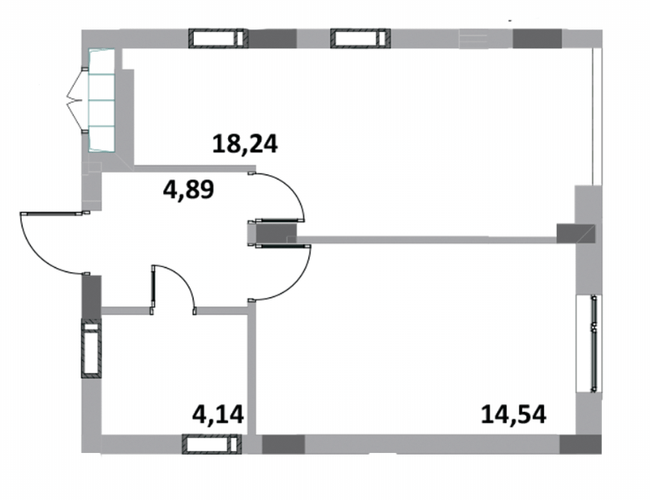 1-комнатная 42.9 м² в ЖК Green Side от 22 500 грн/м², г. Ирпень
