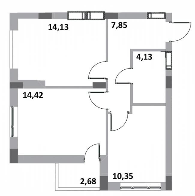 2-комнатная 53.56 м² в ЖК Green Side от 21 000 грн/м², г. Ирпень