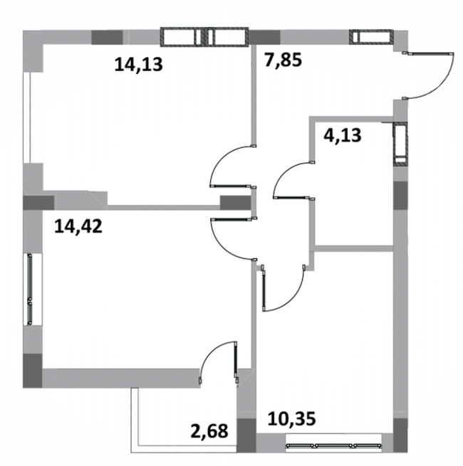 2-кімнатна 53.56 м² в ЖК Green Side від 21 000 грн/м², м. Ірпінь