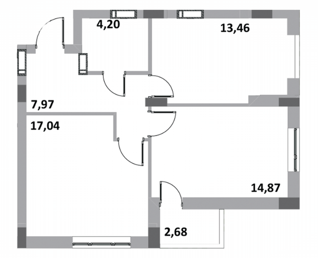 2-кімнатна 56.19 м² в ЖК Green Side від 21 000 грн/м², м. Ірпінь