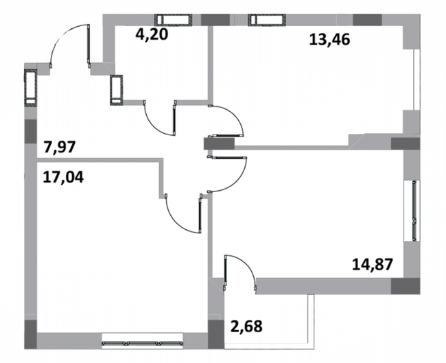 2-комнатная 56.19 м² в ЖК Green Side от 21 000 грн/м², г. Ирпень