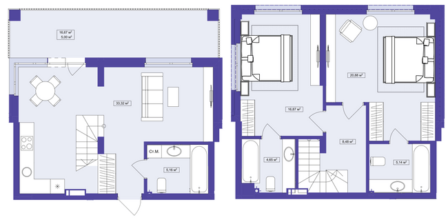 Двухуровневая 96.4 м² в ЖК Utlandia от 31 300 грн/м², г. Ирпень