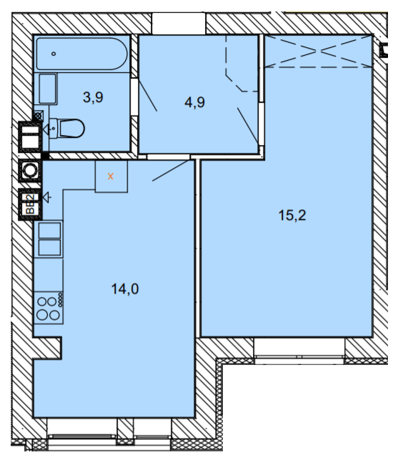 1-комнатная 38 м² в ЖК Найкращий квартал от 29 450 грн/м², г. Ирпень