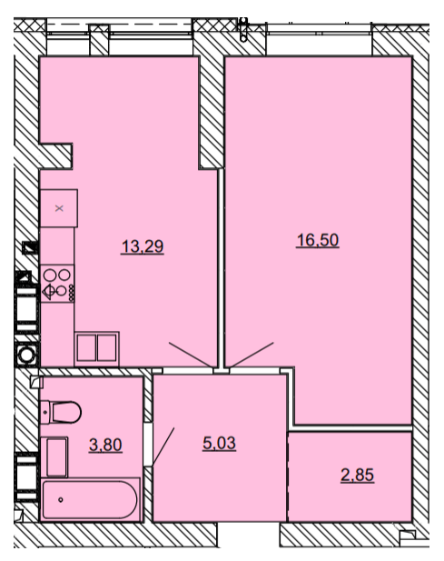 1-кімнатна 41.47 м² в ЖК Найкращий квартал від 29 450 грн/м², м. Ірпінь