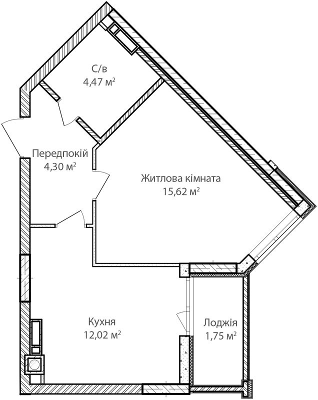 1-комнатная 38.16 м² в ЖК Синергия Сити от 22 000 грн/м², г. Ирпень