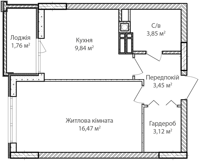1-комнатная 38.49 м² в ЖК Синергия Сити от 22 000 грн/м², г. Ирпень