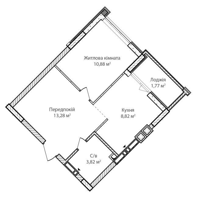 1-комнатная 38.57 м² в ЖК Синергия Сити от 22 000 грн/м², г. Ирпень