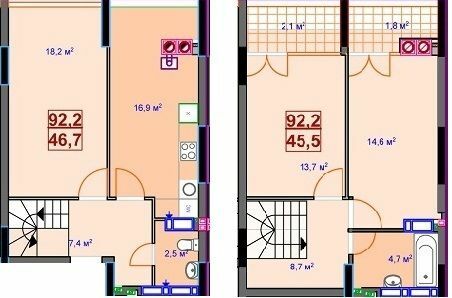 Двухуровневая 92.2 м² в ЖК Сяйво 2 от 22 000 грн/м², г. Ирпень