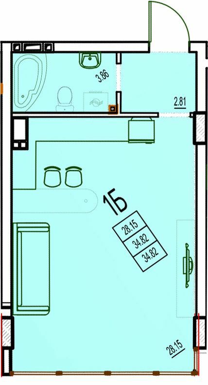 1-комнатная 34.82 м² в ЖК DERBY Style House от 27 250 грн/м², Одесса