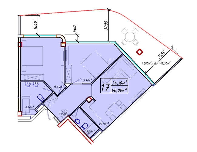 2-комнатная 90 м² в ЖК Graf у моря от 42 600 грн/м², Одесса