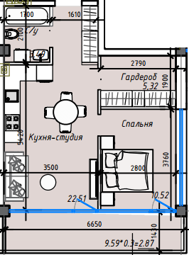 1-комнатная 45.02 м² в ЖК ITown от 36 950 грн/м², Одесса