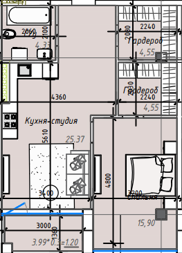 1-кімнатна 56.9 м² в ЖК ITown від 41 150 грн/м², Одеса
