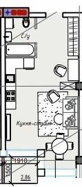 Студия 34.06 м² в ЖК ITown от 37 950 грн/м², Одесса