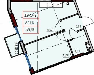 1-кімнатна 45.38 м² в ЖК ITown від 35 500 грн/м², Одеса