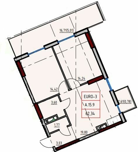 2-кімнатна 62.34 м² в ЖК ITown від 32 950 грн/м², Одеса
