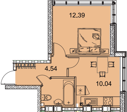 1-комнатная 31.76 м² в ЖК Manhattan от 23 150 грн/м², Одесса