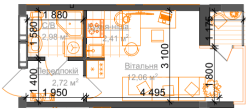 Студія 21 м² в ЖК Гостомель Residence від 18 800 грн/м², смт Гостомель