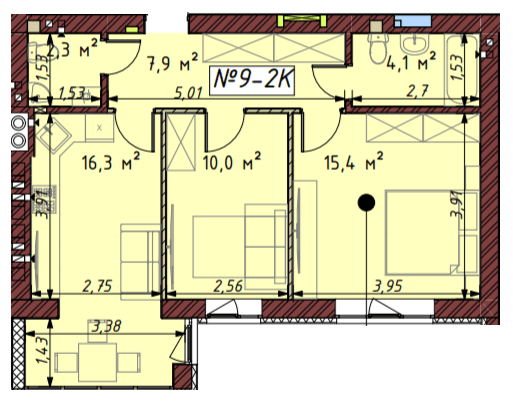 2-кімнатна 56 м² в ЖК Гостомельські Липки-5 від 12 500 грн/м², смт Гостомель