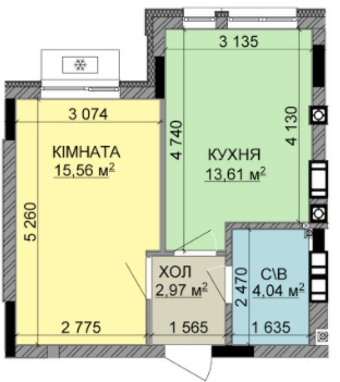 1-комнатная 36.22 м² в ЖК Найкращий квартал-2 от 23 850 грн/м², пгт Гостомель