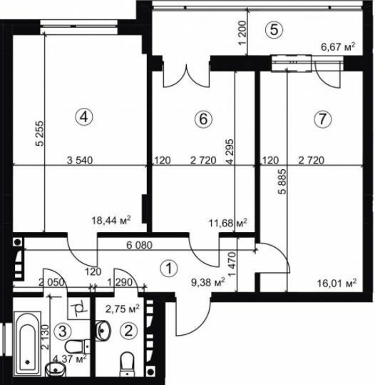 2-кімнатна 65.97 м² в ЖК Сирецький парк 2 від 31 300 грн/м², Київ
