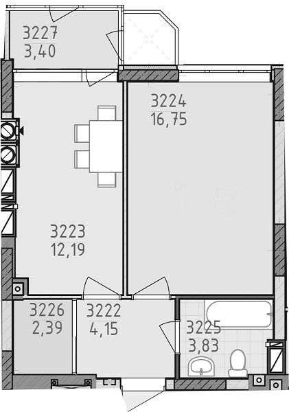 1-кімнатна 41.14 м² в ЖК Лісова казка 2 від 31 000 грн/м², Київ