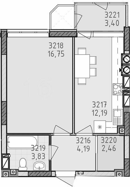 1-кімнатна 41.14 м² в ЖК Лісова казка 2 від 31 000 грн/м², Київ