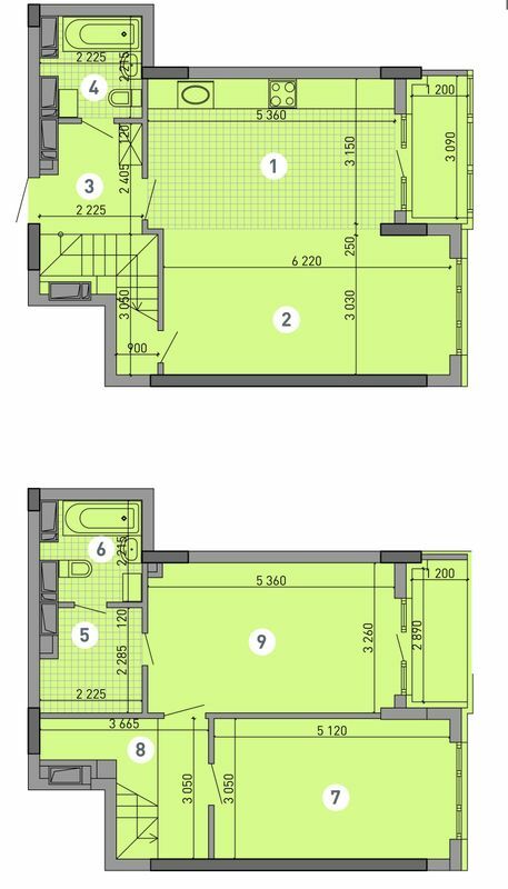 Двухуровневая 97.42 м² в ЖК Паркове місто от 37 350 грн/м², Киев