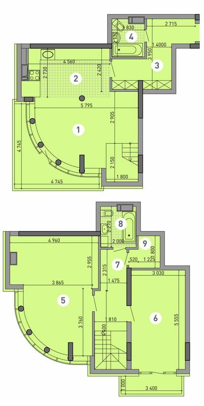 Двухуровневая 109.09 м² в ЖК Паркове місто от 35 250 грн/м², Киев