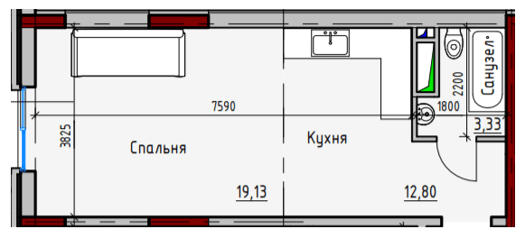 1-комнатная 35.36 м² в ЖК Пространство Eco City (Пространство на Радостной) от 23 850 грн/м², Одесса