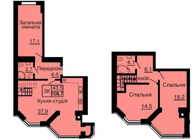 Двухуровневая 108.7 м² в ЖК Sofia Nova от 35 000 грн/м², с. Новоселки