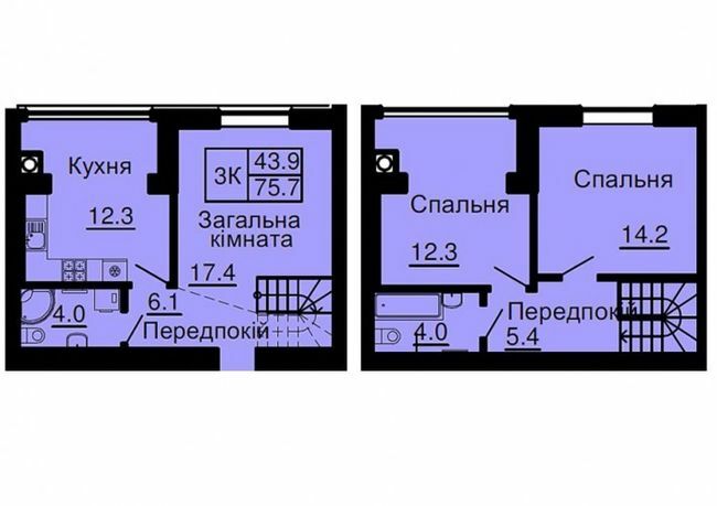 Двухуровневая 75.7 м² в ЖК Sofia Nova от 35 000 грн/м², с. Новоселки