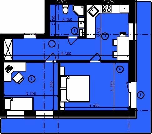 2-комнатная 57.55 м² в ЖК Rothenburg House от 25 050 грн/м², с. Петропавловская Борщаговка