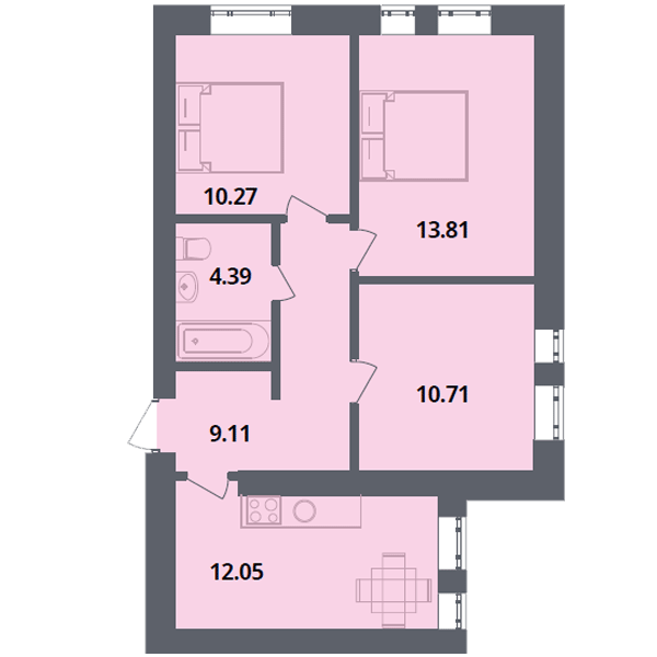 3-кімнатна 60.3 м² в ЖК Європейка від 19 500 грн/м², с. Софіївська Борщагівка