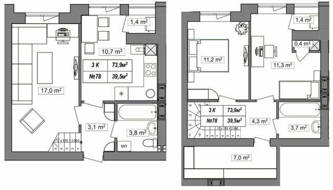 Дворівнева 73.9 м² в ЖК Гудвіл від 23 000 грн/м², с. Хотів