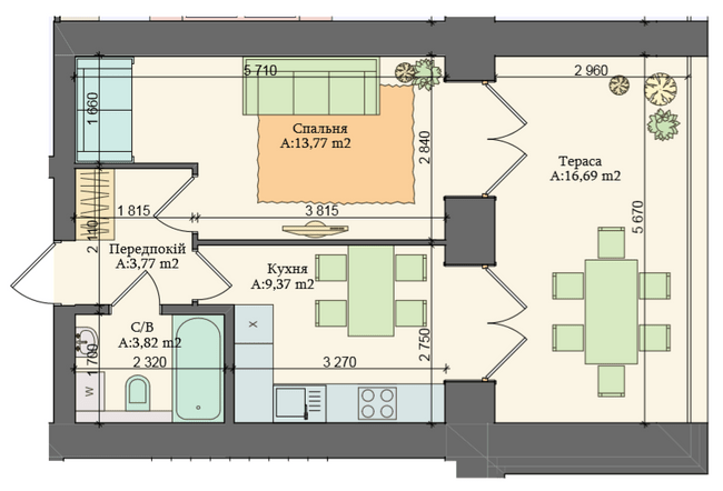 1-комнатная 47.42 м² в ЖК Art Residence от 22 750 грн/м², г. Ирпень