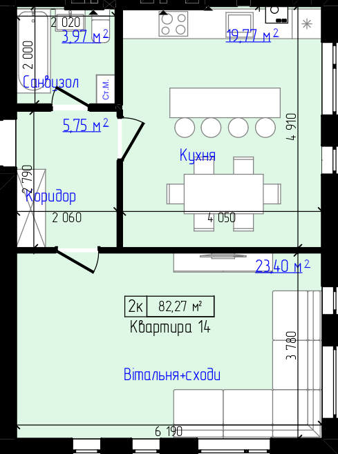 2-кімнатна 82.27 м² в ЖК Viking Home від 19 000 грн/м², м. Ірпінь