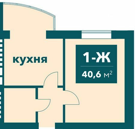 1-комнатная 40.6 м² в ЖК Ибис от 24 500 грн/м², г. Ирпень