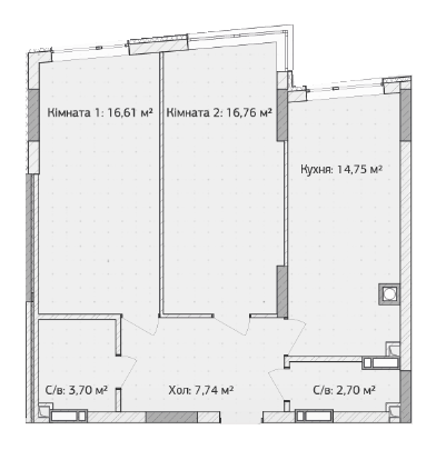 2-кімнатна 62.26 м² в ЖК Синергія 3+ від 19 200 грн/м², м. Ірпінь