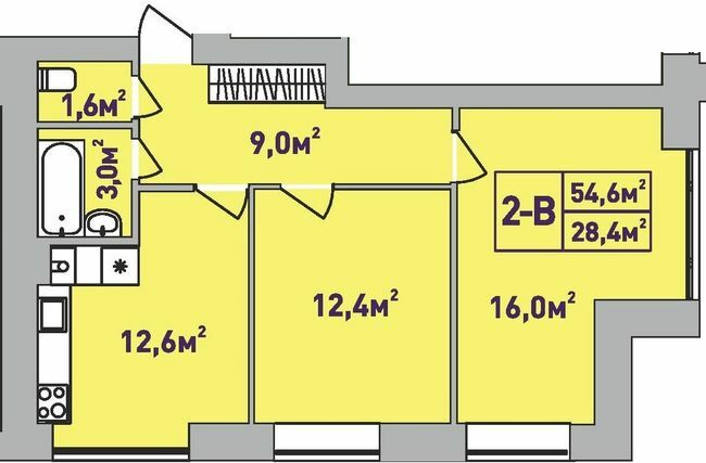 2-кімнатна 54.6 м² в ЖК Центральний-Преміум від 28 700 грн/м², м. Ірпінь