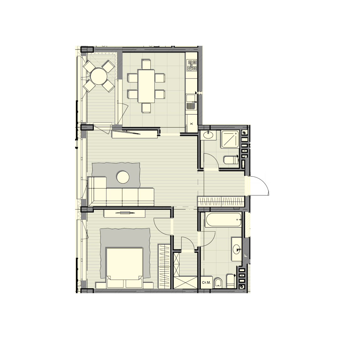 2-кімнатна 76.8 м² в ЖК Luxberry lakes & forest від 32 550 грн/м², смт Козин