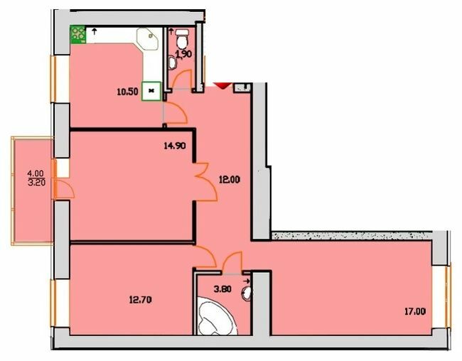 3-кімнатна 76 м² в ЖК Сонячна Оселя від 20 000 грн/м², м. Буча