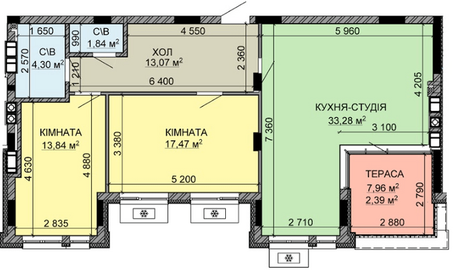 2-кімнатна 86.19 м² в ЖК Найкращий квартал-2 від 21 000 грн/м², смт Гостомель