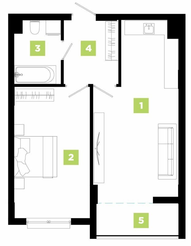 2-кімнатна 51 м² в ЖК Паркова алея від 24 000 грн/м², Івано-Франківськ