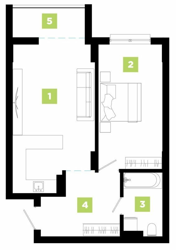 2-комнатная 52 м² в ЖК Паркова алея от 24 000 грн/м², Ивано-Франковск